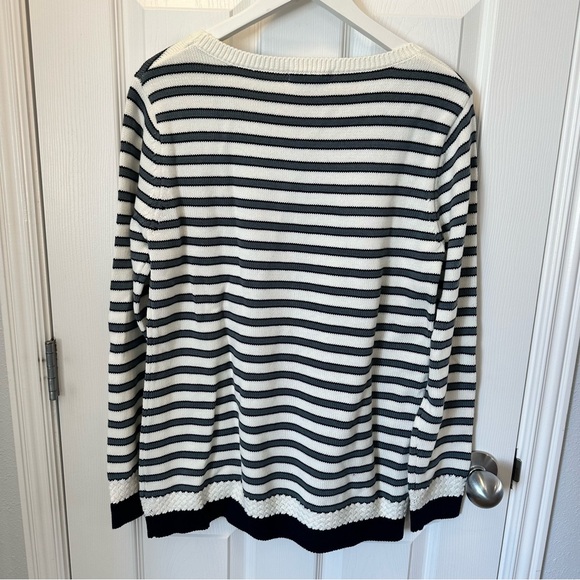 BNWT Boutique Nautical Navy & White Sweater 💙🤍⚓️ - Picture 2 of 7